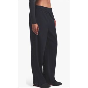 Nike x SKIMS Snap Button Track Pants Black High Waist Athletic Lounge Pants NWT